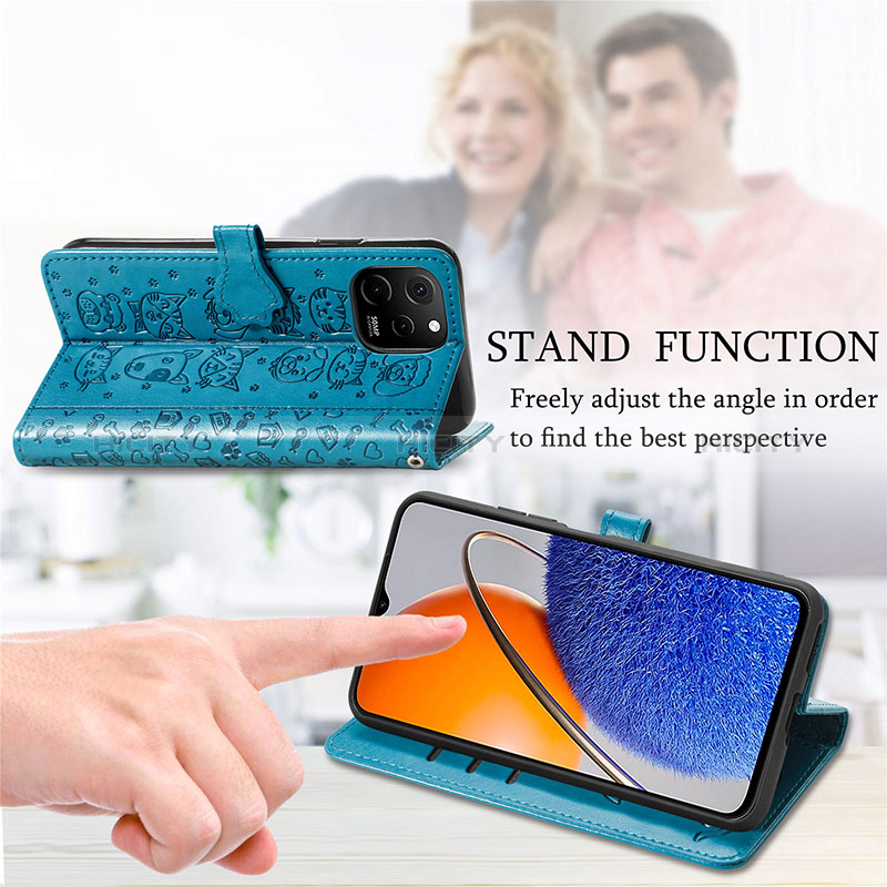 Handytasche Stand Schutzhülle Flip Leder Hülle Modisch Muster S03D für Huawei Nova Y61 groß