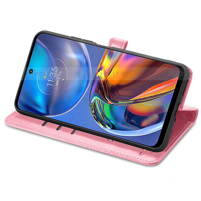 Handytasche Stand Schutzhülle Flip Leder Hülle Modisch Muster S03D für Motorola Moto E32 groß