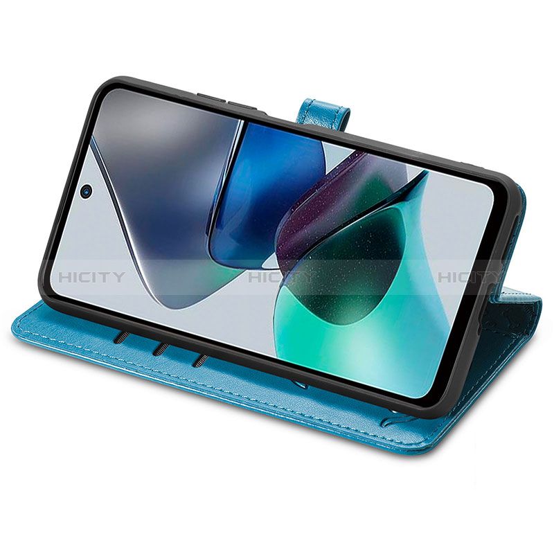 Handytasche Stand Schutzhülle Flip Leder Hülle Modisch Muster S03D für Motorola Moto G23 groß