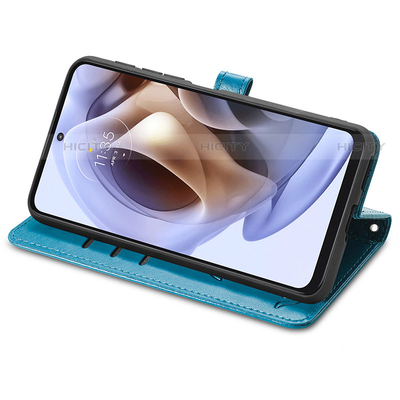 Handytasche Stand Schutzhülle Flip Leder Hülle Modisch Muster S03D für Motorola Moto G31