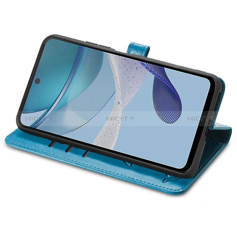 Handytasche Stand Schutzhülle Flip Leder Hülle Modisch Muster S03D für Motorola Moto G53 5G groß