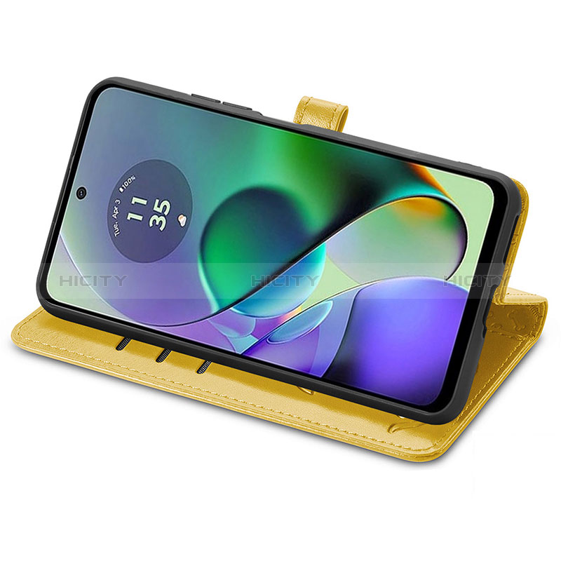 Handytasche Stand Schutzhülle Flip Leder Hülle Modisch Muster S03D für Motorola Moto G54 5G groß