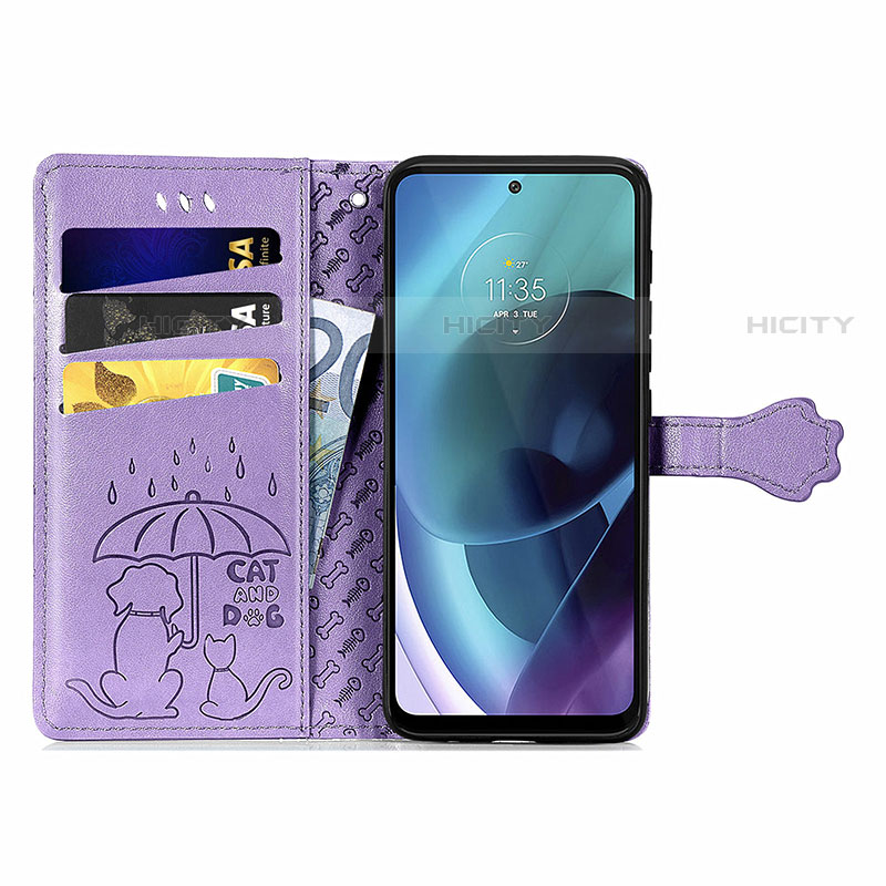 Handytasche Stand Schutzhülle Flip Leder Hülle Modisch Muster S03D für Motorola Moto G71 5G