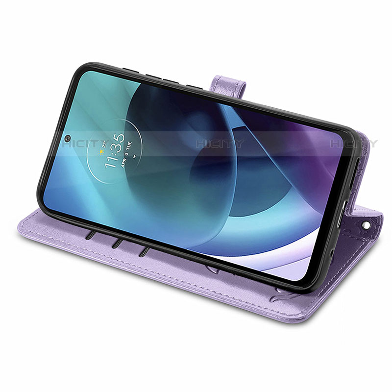 Handytasche Stand Schutzhülle Flip Leder Hülle Modisch Muster S03D für Motorola Moto G71 5G