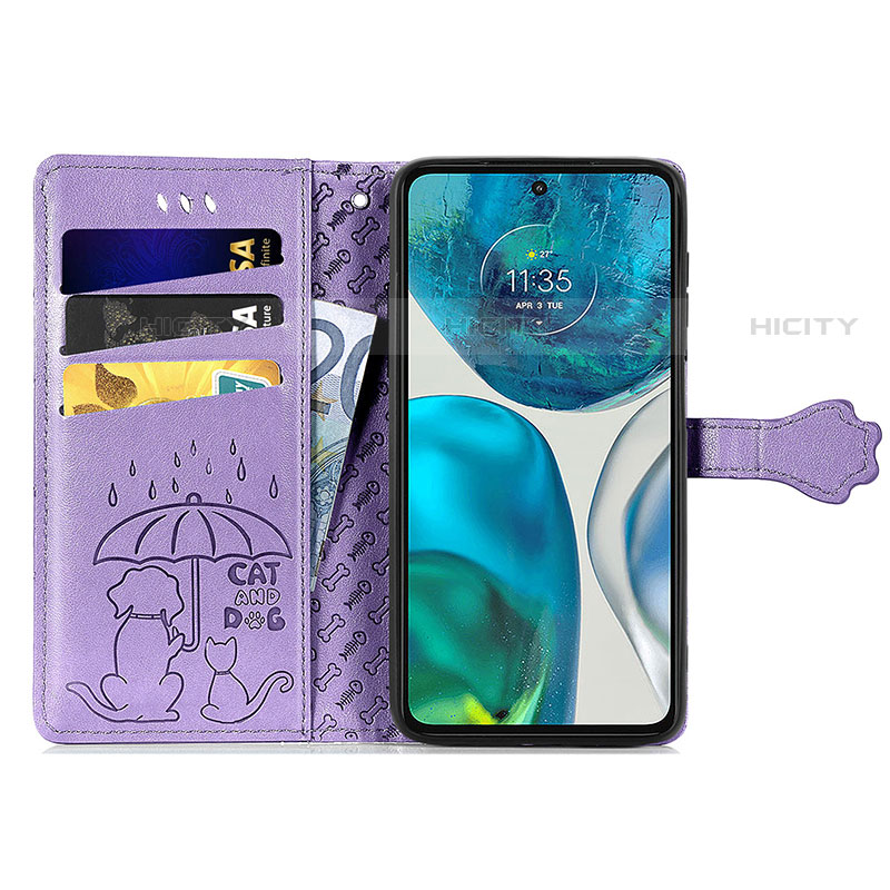 Handytasche Stand Schutzhülle Flip Leder Hülle Modisch Muster S03D für Motorola Moto G71s 5G groß