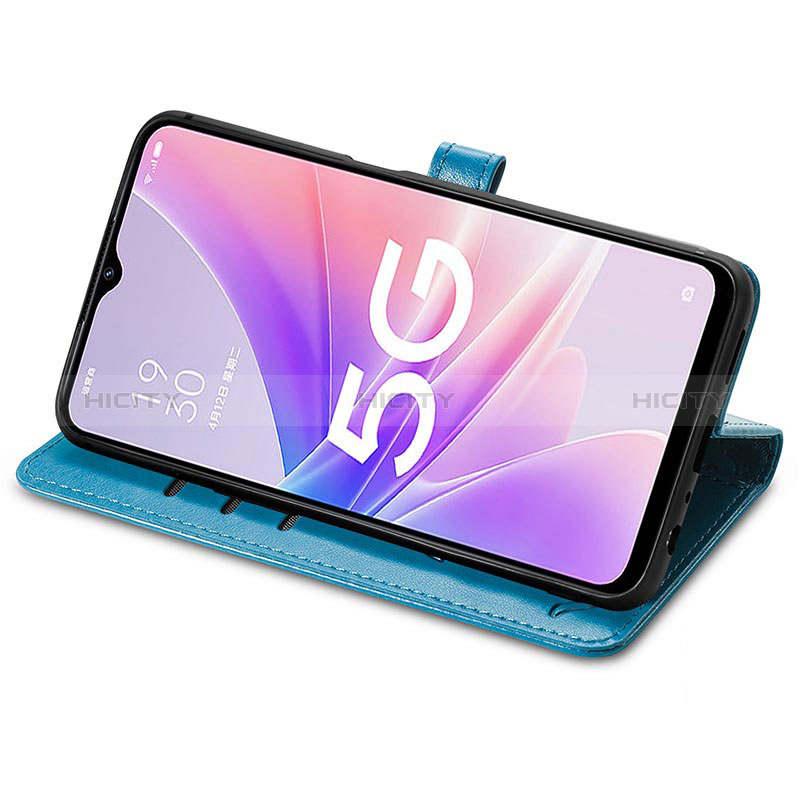 Handytasche Stand Schutzhülle Flip Leder Hülle Modisch Muster S03D für Oppo A77 5G groß