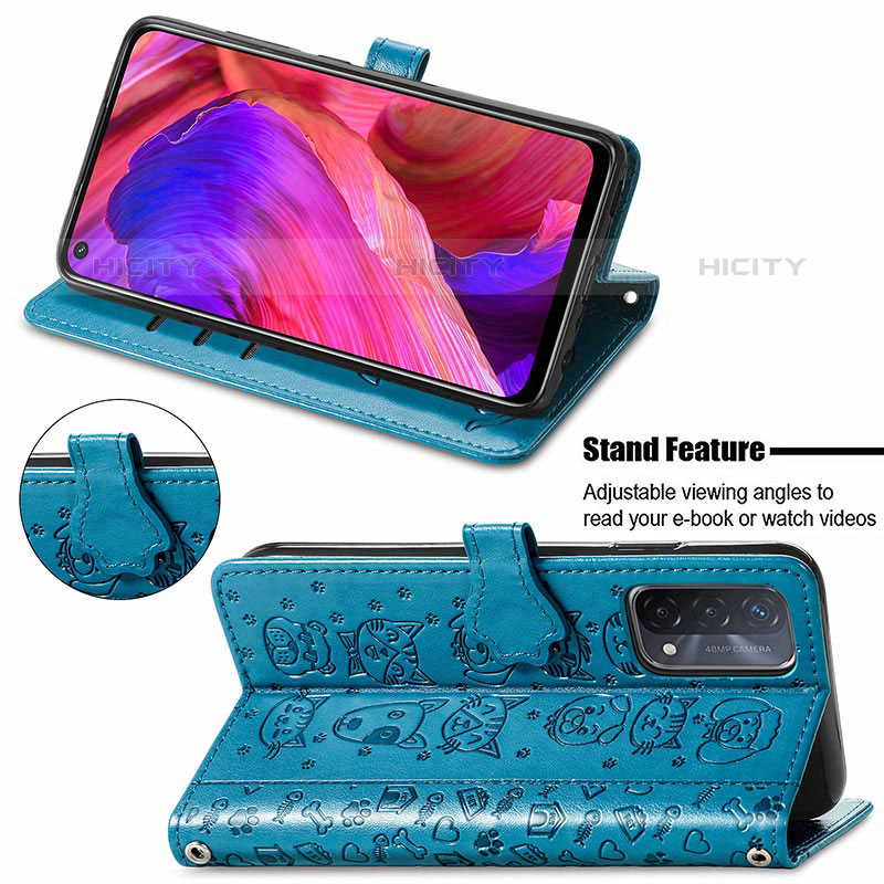 Handytasche Stand Schutzhülle Flip Leder Hülle Modisch Muster S03D für Oppo A93 5G