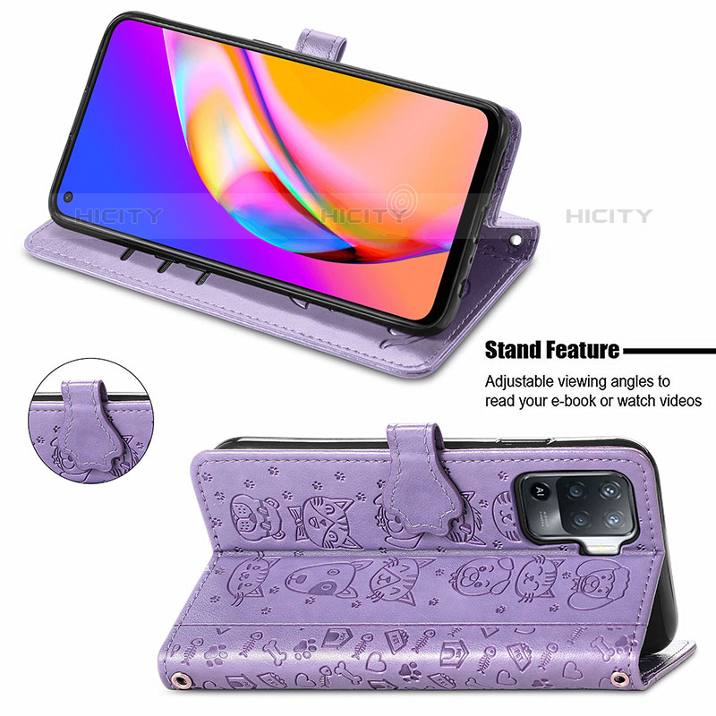 Handytasche Stand Schutzhülle Flip Leder Hülle Modisch Muster S03D für Oppo F19 Pro