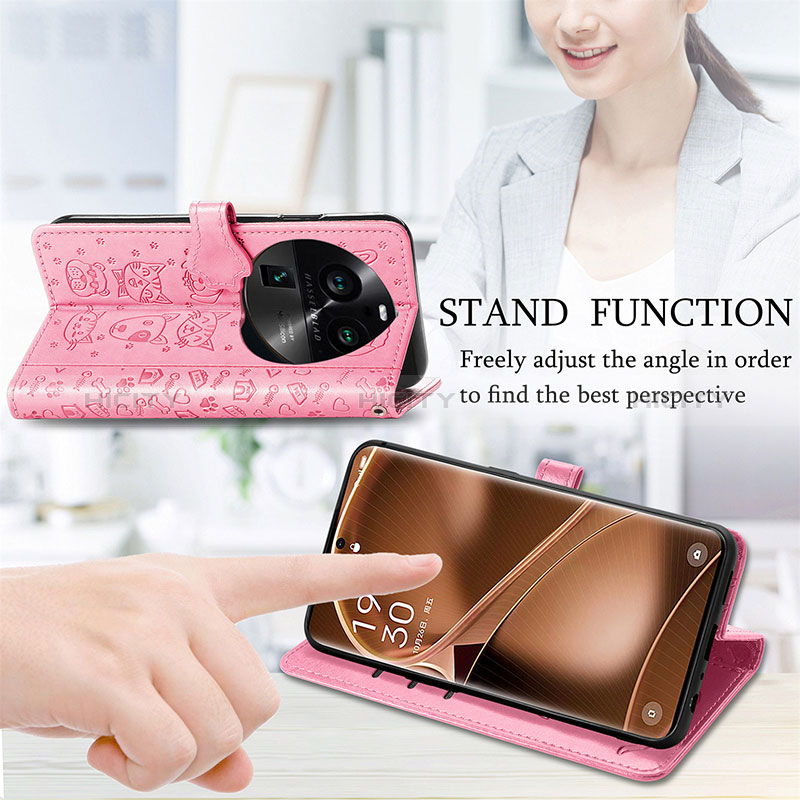 Handytasche Stand Schutzhülle Flip Leder Hülle Modisch Muster S03D für Oppo Find X6 5G