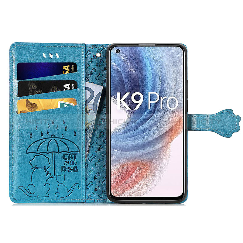 Handytasche Stand Schutzhülle Flip Leder Hülle Modisch Muster S03D für Oppo K9 Pro 5G groß