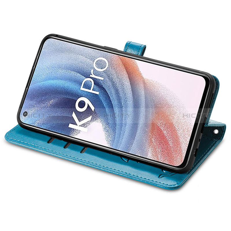 Handytasche Stand Schutzhülle Flip Leder Hülle Modisch Muster S03D für Oppo K9 Pro 5G groß