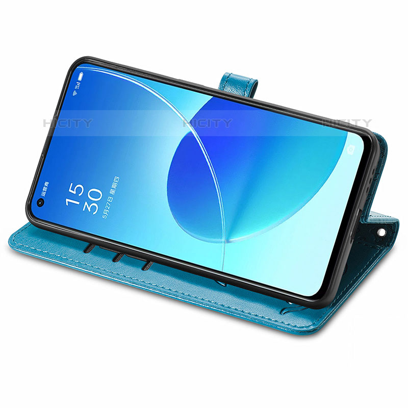 Handytasche Stand Schutzhülle Flip Leder Hülle Modisch Muster S03D für Oppo Reno6 5G groß