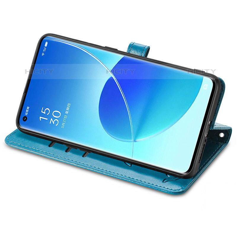 Handytasche Stand Schutzhülle Flip Leder Hülle Modisch Muster S03D für Oppo Reno6 Pro 5G groß