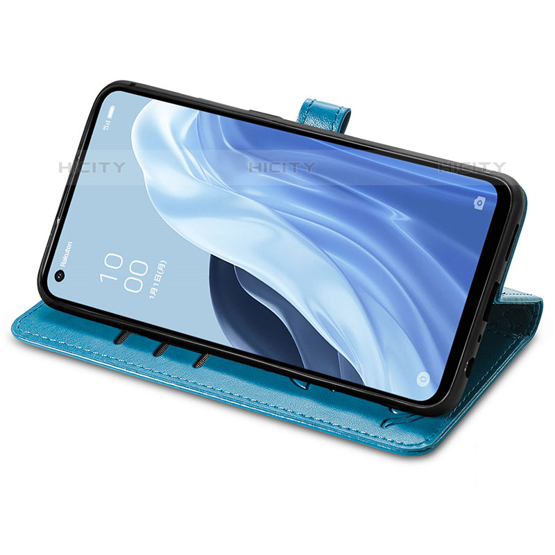 Handytasche Stand Schutzhülle Flip Leder Hülle Modisch Muster S03D für Oppo Reno7 A groß