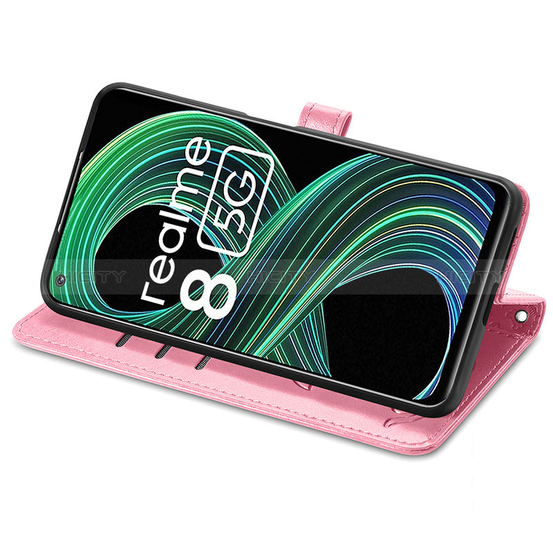 Handytasche Stand Schutzhülle Flip Leder Hülle Modisch Muster S03D für Realme 8s 5G groß