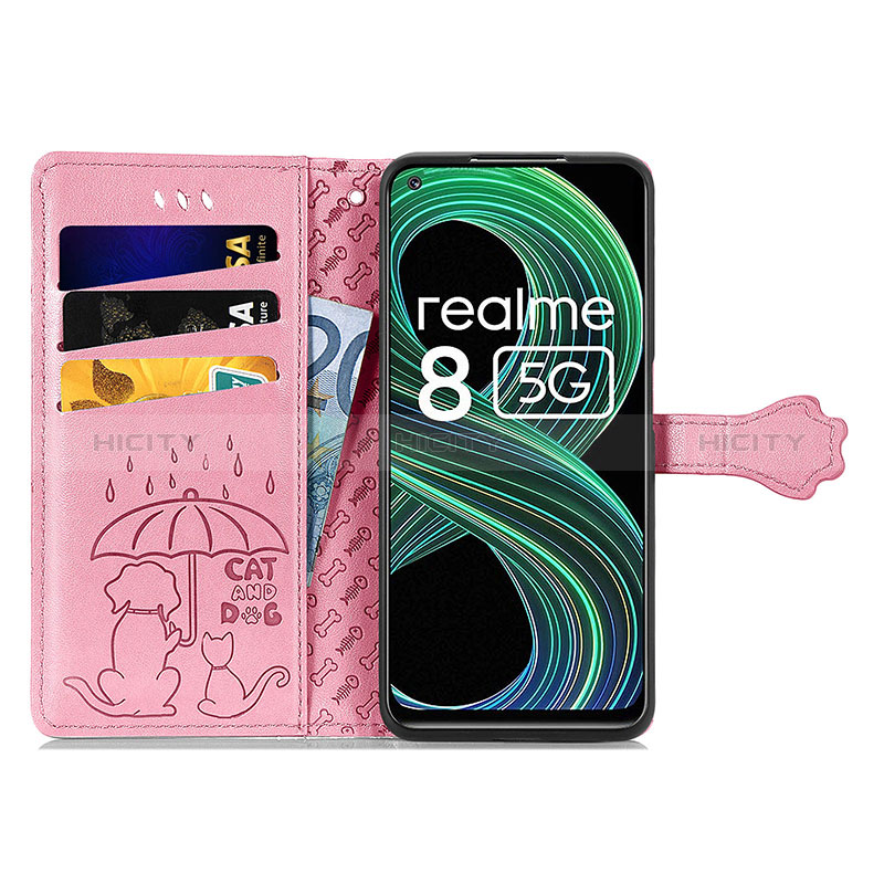 Handytasche Stand Schutzhülle Flip Leder Hülle Modisch Muster S03D für Realme 9 5G India