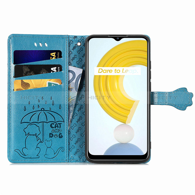 Handytasche Stand Schutzhülle Flip Leder Hülle Modisch Muster S03D für Realme C25Y India