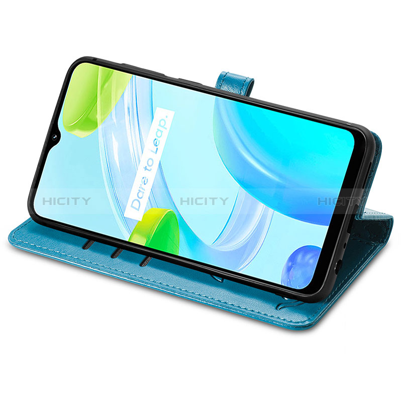 Handytasche Stand Schutzhülle Flip Leder Hülle Modisch Muster S03D für Realme C30 groß