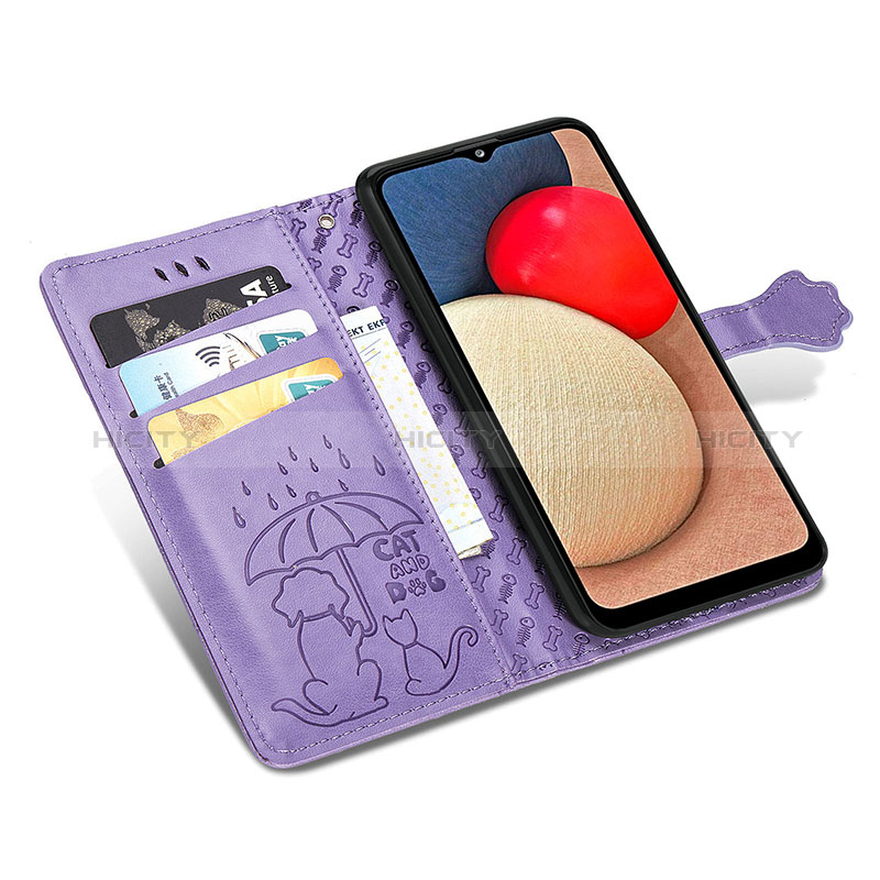 Handytasche Stand Schutzhülle Flip Leder Hülle Modisch Muster S03D für Samsung Galaxy A02s