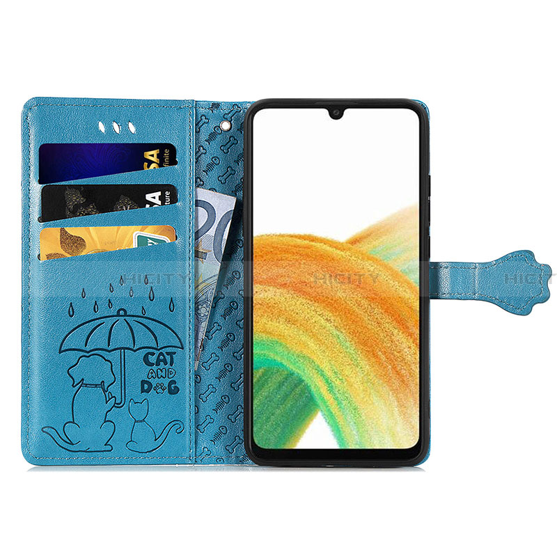 Handytasche Stand Schutzhülle Flip Leder Hülle Modisch Muster S03D für Samsung Galaxy A13 4G groß