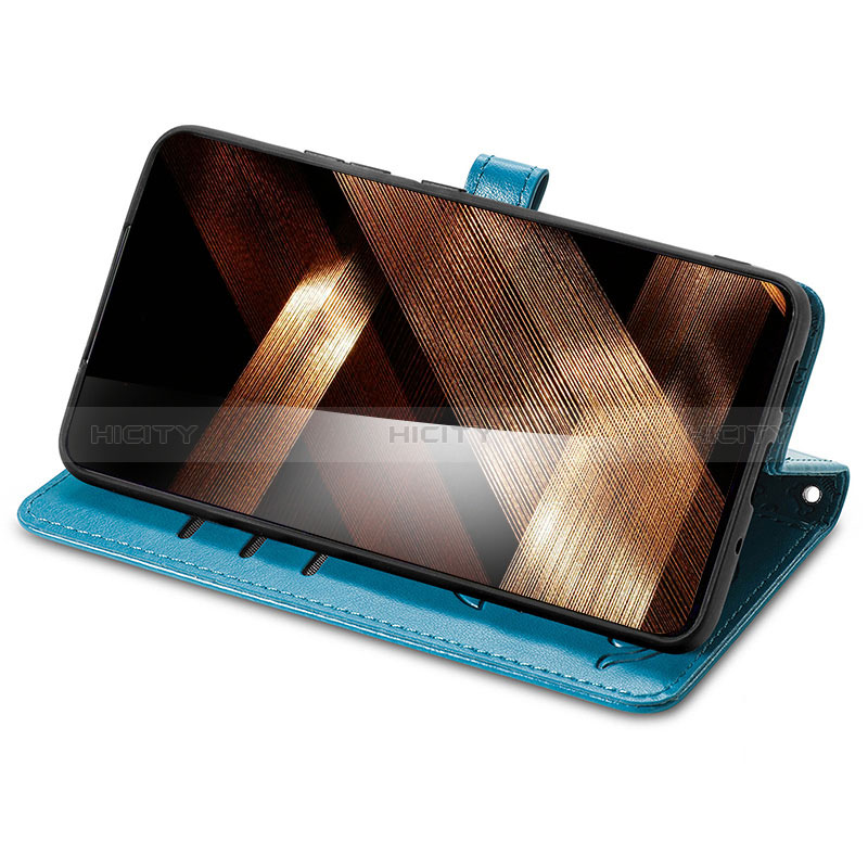 Handytasche Stand Schutzhülle Flip Leder Hülle Modisch Muster S03D für Samsung Galaxy A15 4G groß