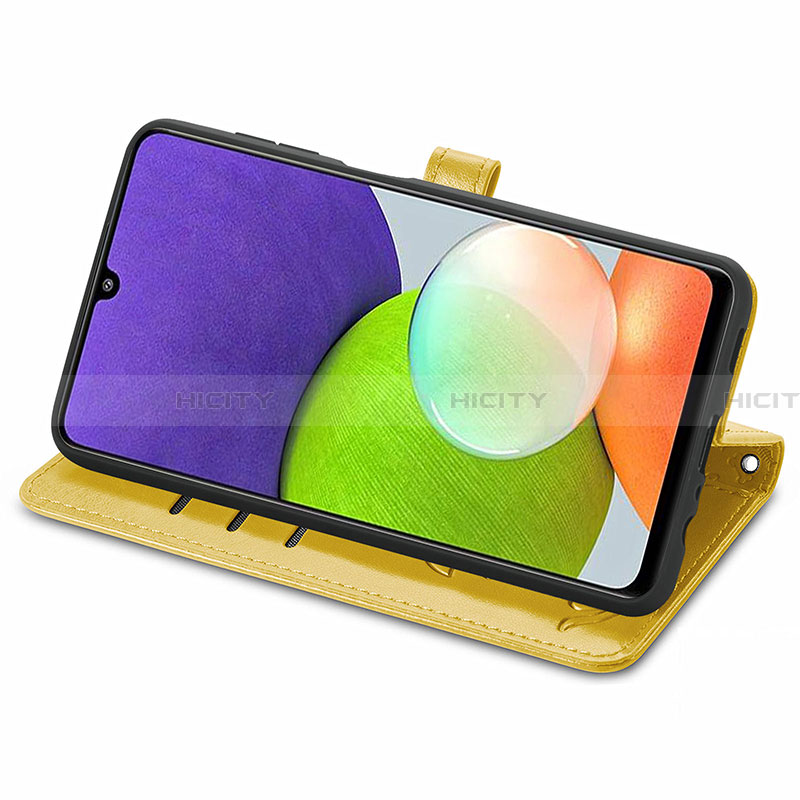 Handytasche Stand Schutzhülle Flip Leder Hülle Modisch Muster S03D für Samsung Galaxy A22 4G groß