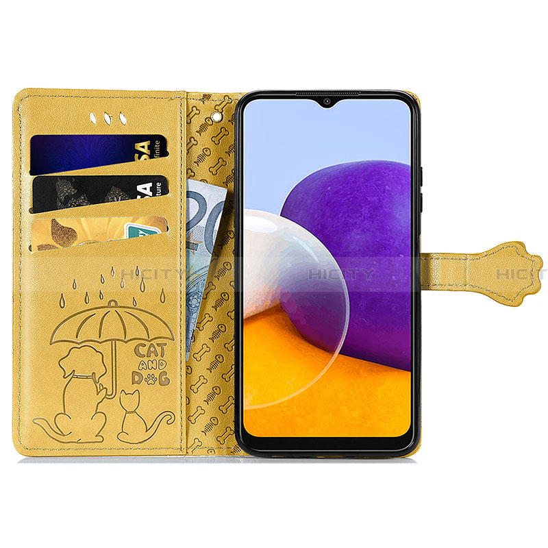 Handytasche Stand Schutzhülle Flip Leder Hülle Modisch Muster S03D für Samsung Galaxy A22 5G