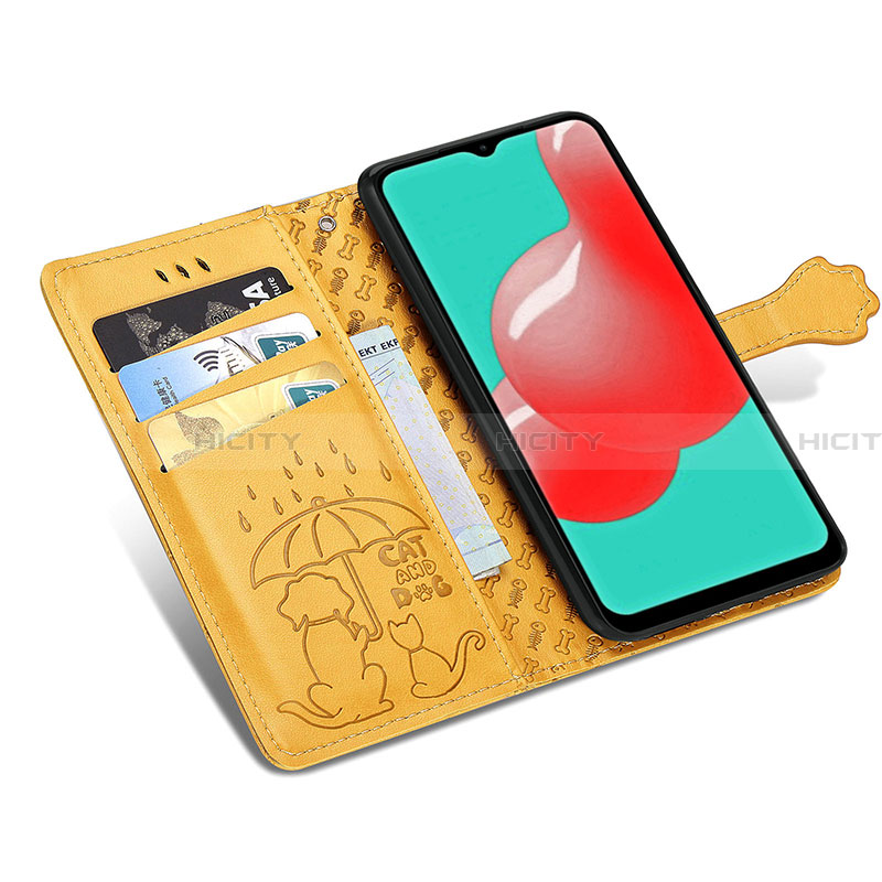 Handytasche Stand Schutzhülle Flip Leder Hülle Modisch Muster S03D für Samsung Galaxy A32 4G groß