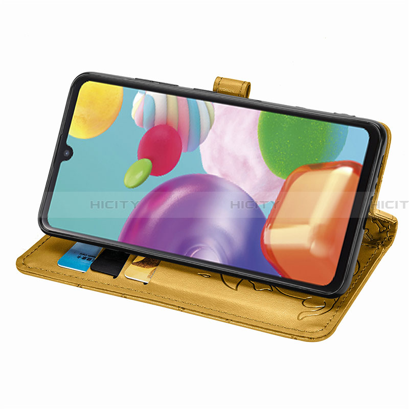 Handytasche Stand Schutzhülle Flip Leder Hülle Modisch Muster S03D für Samsung Galaxy A41 SC-41A groß