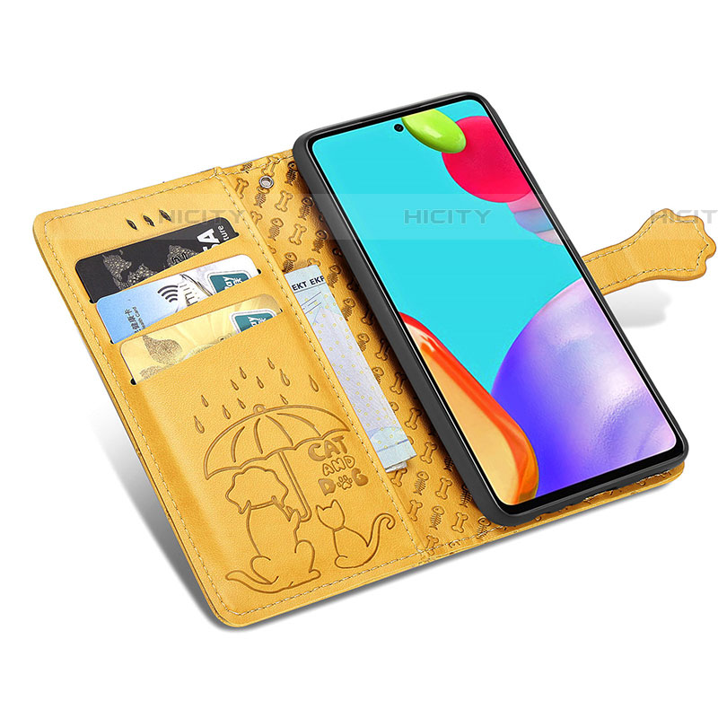 Handytasche Stand Schutzhülle Flip Leder Hülle Modisch Muster S03D für Samsung Galaxy A52 5G