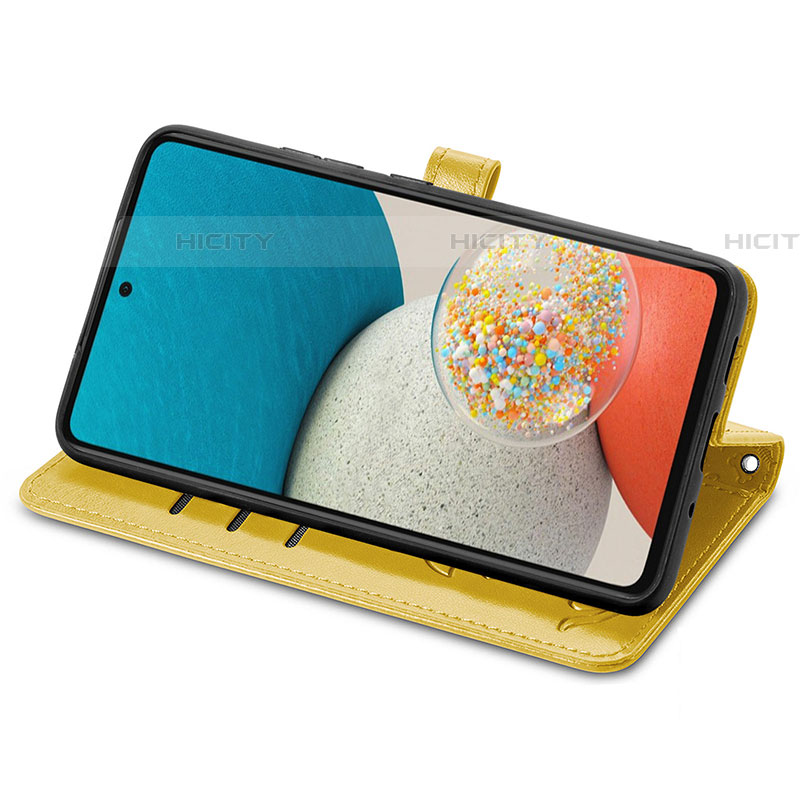 Handytasche Stand Schutzhülle Flip Leder Hülle Modisch Muster S03D für Samsung Galaxy A73 5G groß