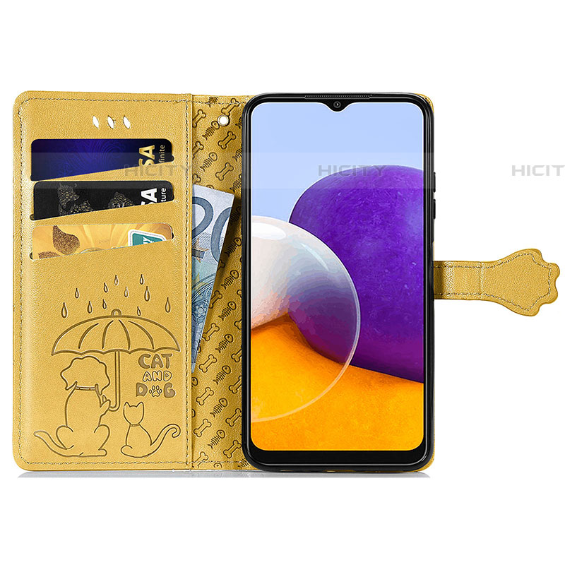 Handytasche Stand Schutzhülle Flip Leder Hülle Modisch Muster S03D für Samsung Galaxy F42 5G groß