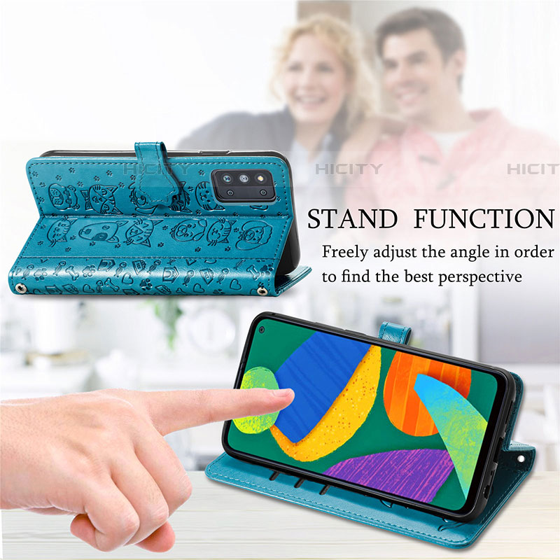 Handytasche Stand Schutzhülle Flip Leder Hülle Modisch Muster S03D für Samsung Galaxy F52 5G