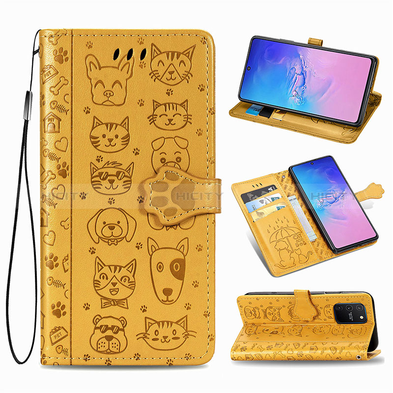 Handytasche Stand Schutzhülle Flip Leder Hülle Modisch Muster S03D für Samsung Galaxy S10 Lite