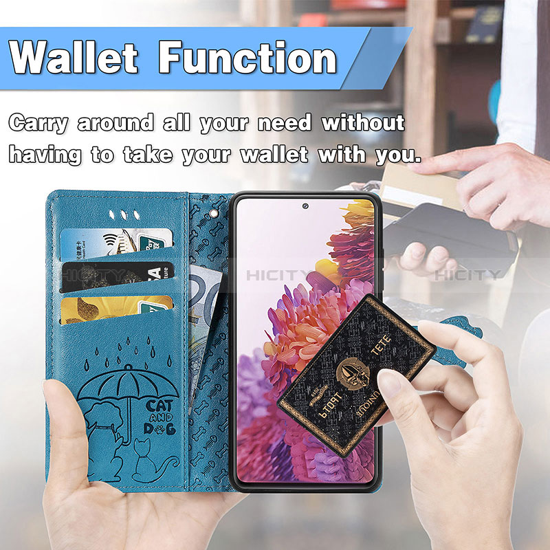 Handytasche Stand Schutzhülle Flip Leder Hülle Modisch Muster S03D für Samsung Galaxy S20 FE 5G groß