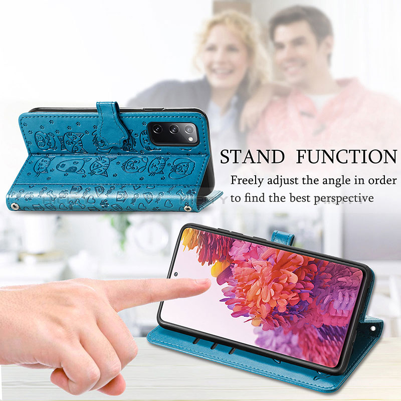 Handytasche Stand Schutzhülle Flip Leder Hülle Modisch Muster S03D für Samsung Galaxy S20 Lite 5G