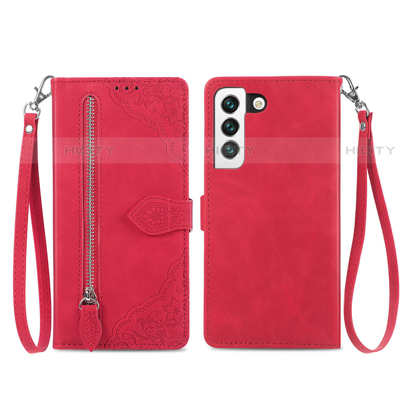 Handytasche Stand Schutzhülle Flip Leder Hülle Modisch Muster S03D für Samsung Galaxy S21 5G Rot Plus