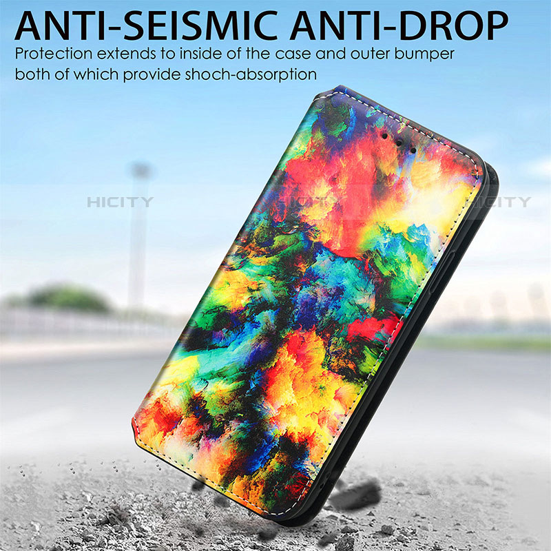 Handytasche Stand Schutzhülle Flip Leder Hülle Modisch Muster S03D für Samsung Galaxy S22 Ultra 5G