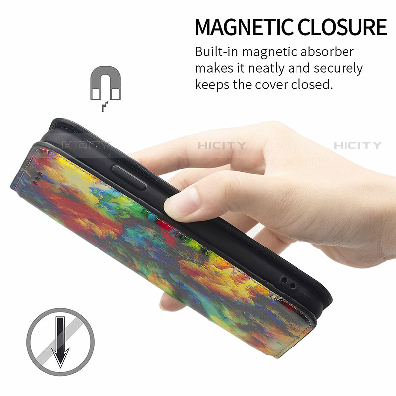 Handytasche Stand Schutzhülle Flip Leder Hülle Modisch Muster S03D für Samsung Galaxy S22 Ultra 5G