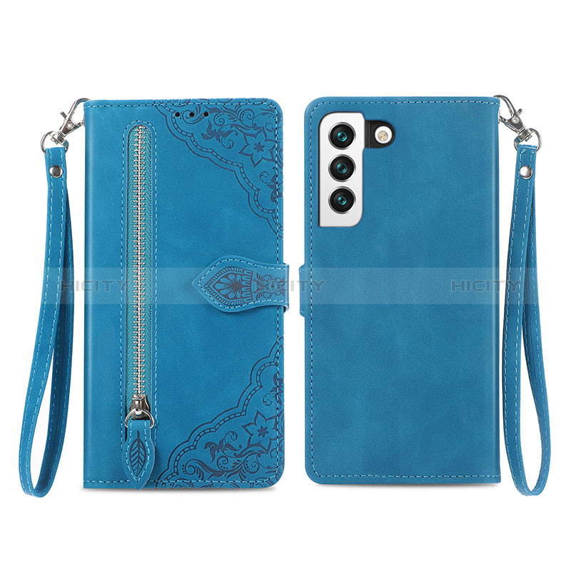 Handytasche Stand Schutzhülle Flip Leder Hülle Modisch Muster S03D für Samsung Galaxy S24 Plus 5G Blau Plus