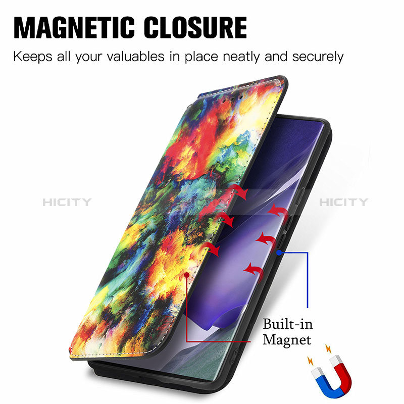 Handytasche Stand Schutzhülle Flip Leder Hülle Modisch Muster S03D für Samsung Galaxy S24 Ultra 5G