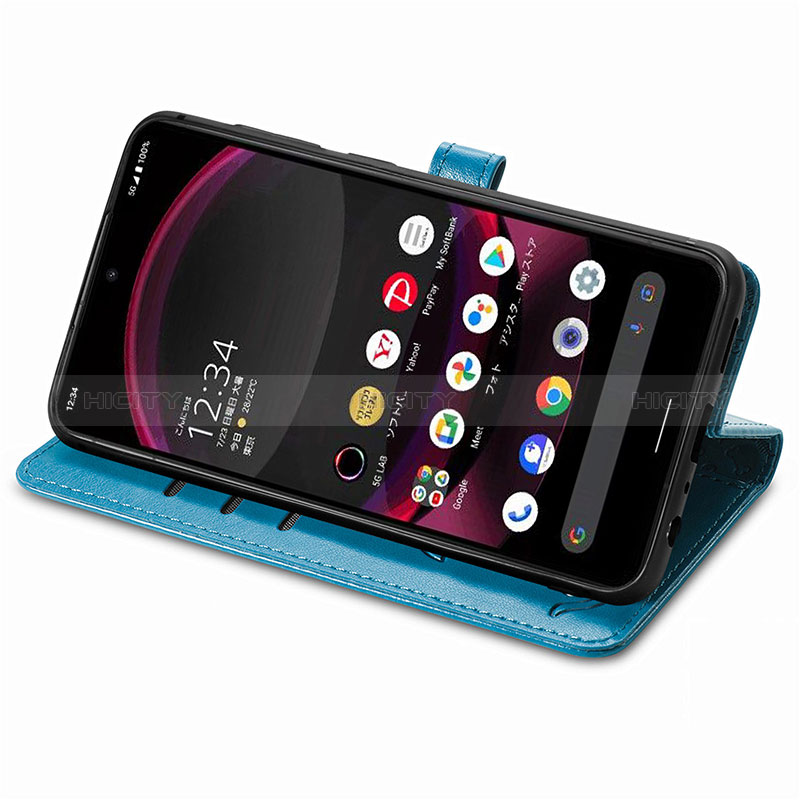 Handytasche Stand Schutzhülle Flip Leder Hülle Modisch Muster S03D für Sharp Aquos R8s Pro groß