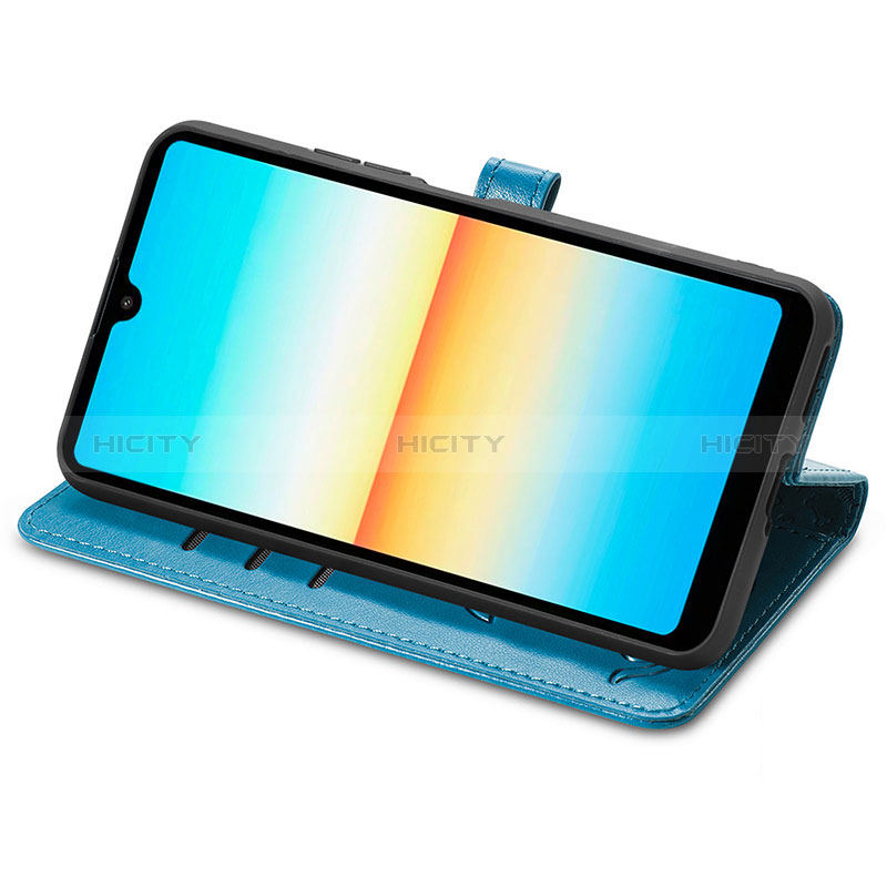 Handytasche Stand Schutzhülle Flip Leder Hülle Modisch Muster S03D für Sony Xperia Ace III groß