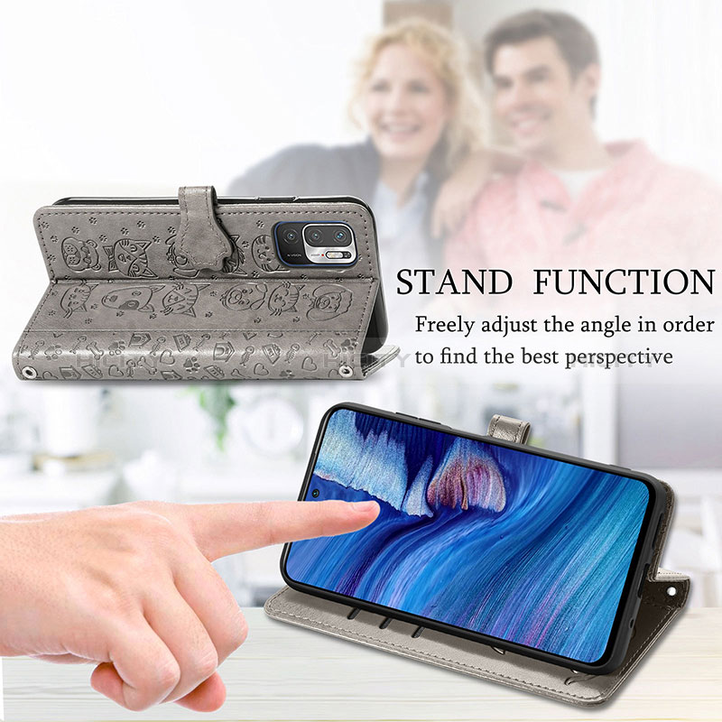 Handytasche Stand Schutzhülle Flip Leder Hülle Modisch Muster S03D für Xiaomi POCO M3 Pro 5G