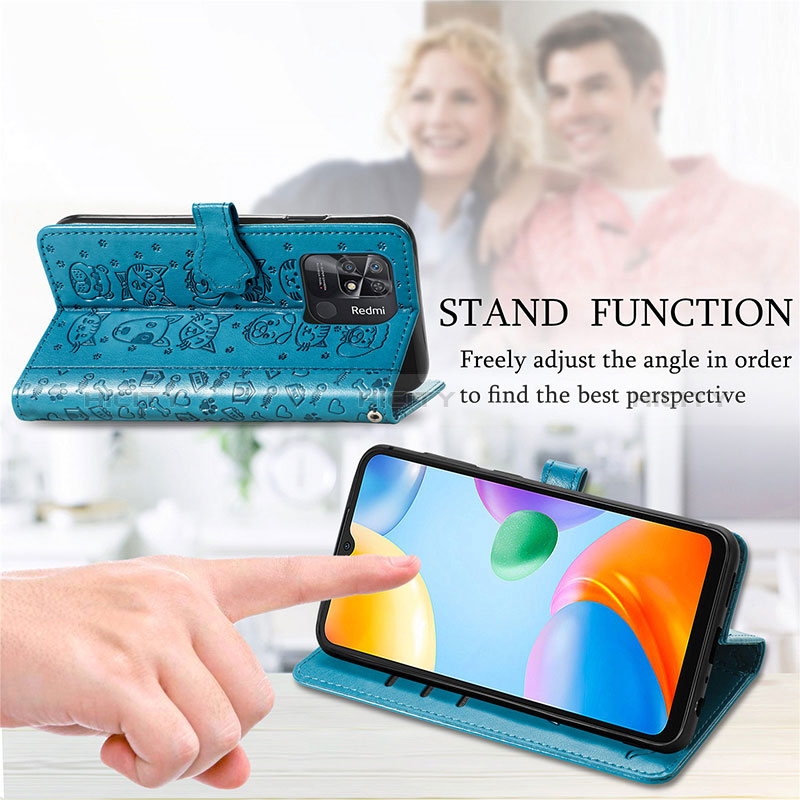 Handytasche Stand Schutzhülle Flip Leder Hülle Modisch Muster S03D für Xiaomi Redmi 10 Power