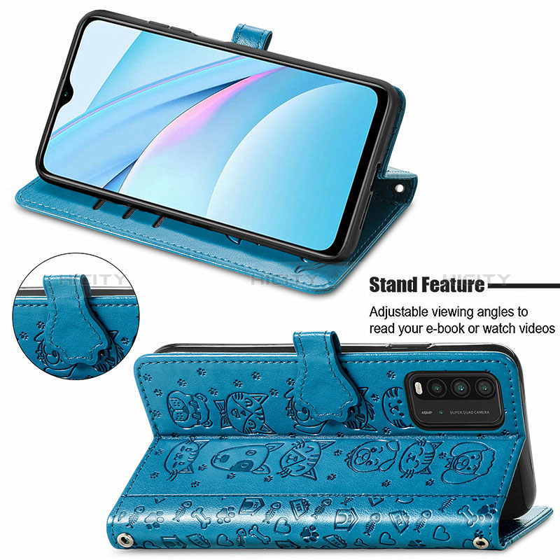 Handytasche Stand Schutzhülle Flip Leder Hülle Modisch Muster S03D für Xiaomi Redmi 9T 4G