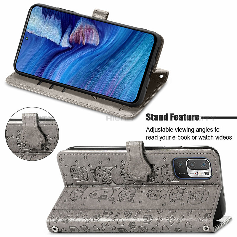 Handytasche Stand Schutzhülle Flip Leder Hülle Modisch Muster S03D für Xiaomi Redmi Note 10 5G groß