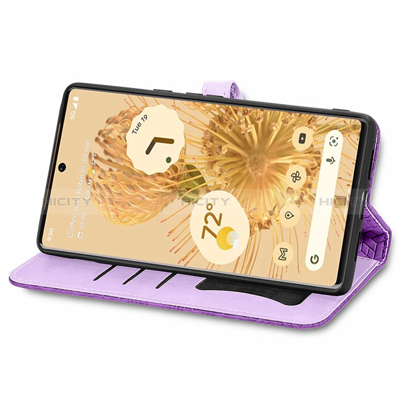 Handytasche Stand Schutzhülle Flip Leder Hülle Modisch Muster S04D für Google Pixel 6 Pro 5G groß