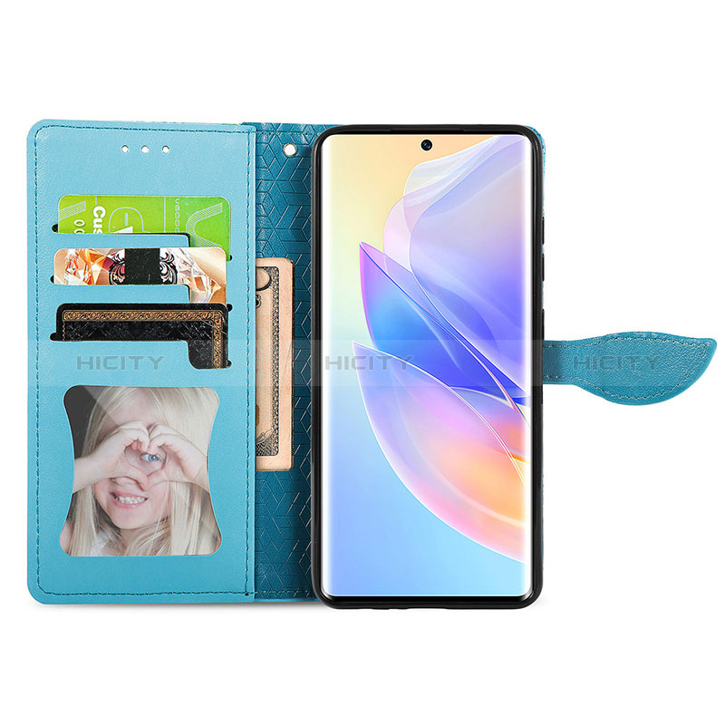 Handytasche Stand Schutzhülle Flip Leder Hülle Modisch Muster S04D für Huawei Honor 60 SE 5G groß