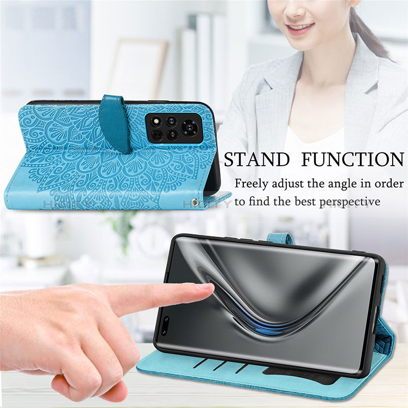 Handytasche Stand Schutzhülle Flip Leder Hülle Modisch Muster S04D für Huawei Honor V40 5G